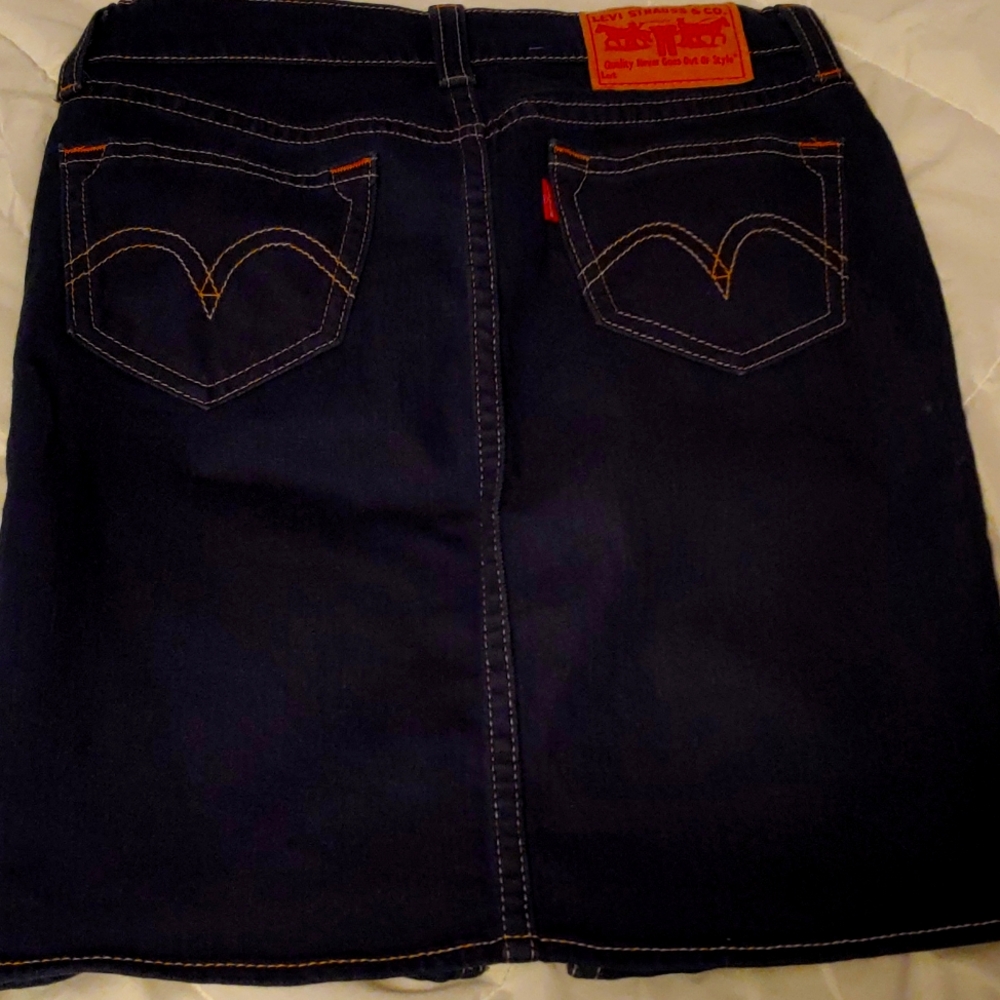 Levi Blue Jean skirt with front split